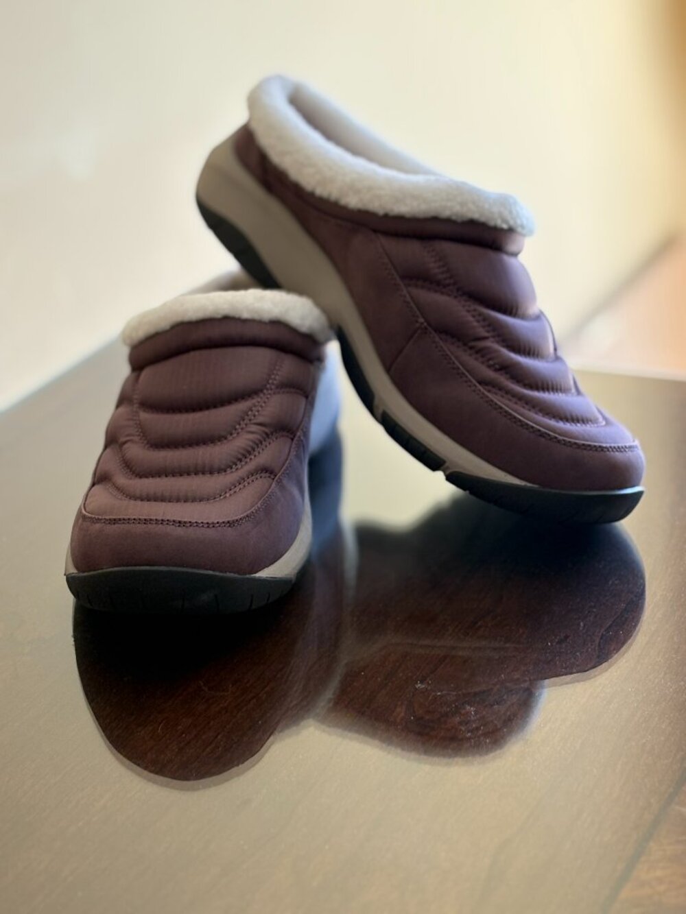 NWOT Easy Spirit Wayside Purple Quilted Casual Clogs 9.5 M